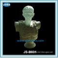 Hand Carved Stone Young Man Bust Sculpture